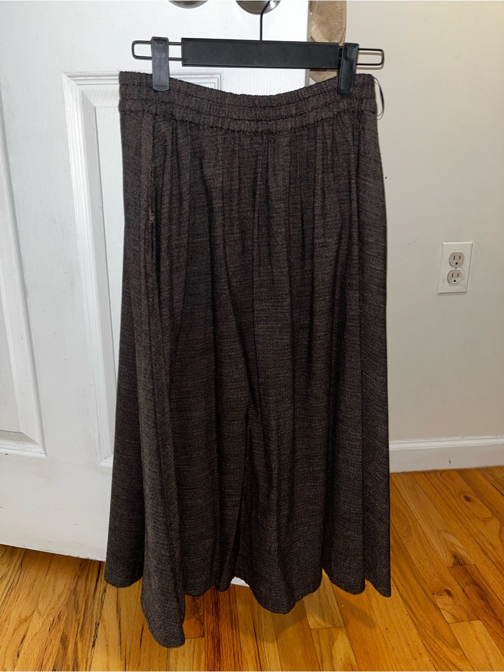 Women's Brown A-Line midi Skirt - Classic Comfort